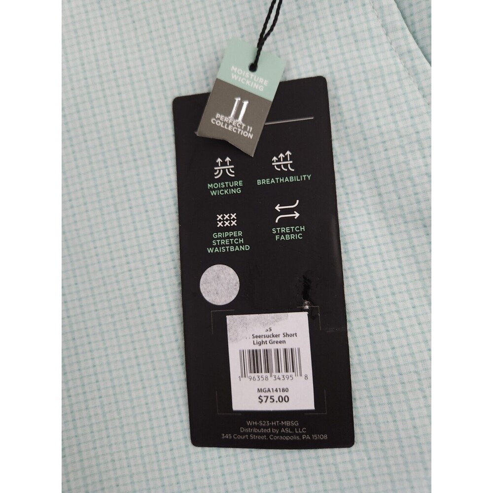 Walter Hagen‎ Men's Flat Front Performance 11 Golf Shorts Green Size 35 MSRP $75 - Picture 4 of 10